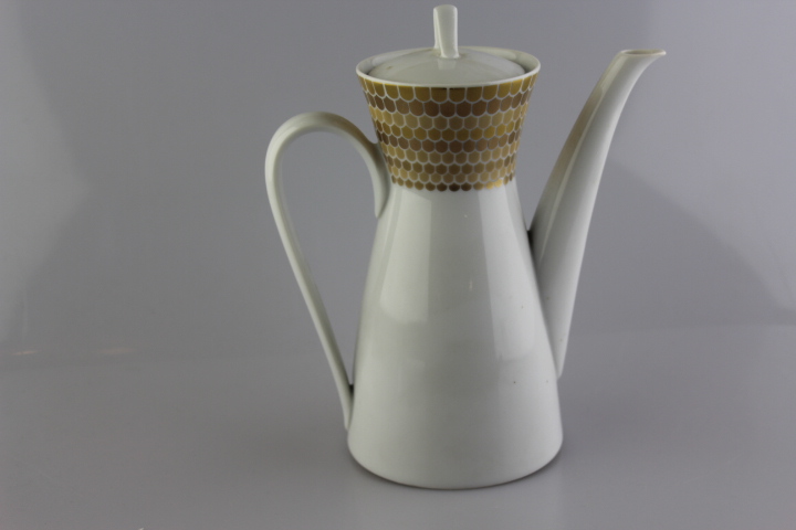 Moccakanne - Rosenthal - Form 2000 - Goldene Punkte