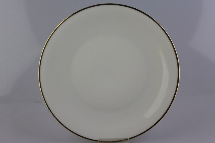 Kuchenteller - Heinrich - Anmut weiß mit Goldrand breit