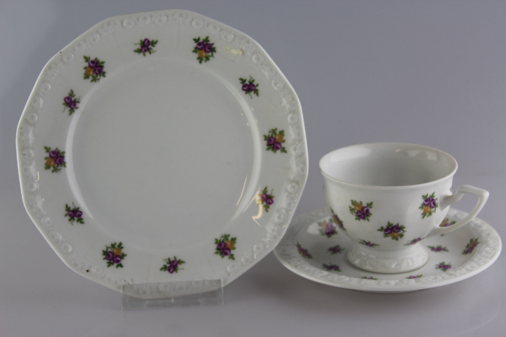 kleines Kaffeegedeck 3 tlg. - Rosenthal - Streublume Moosröschen