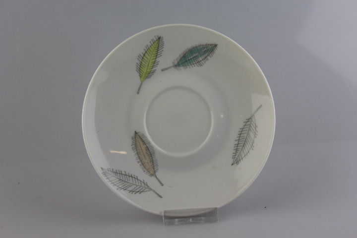 Untertasse für Teetasse - Rosenthal - Form 2000 - bunte Blätter