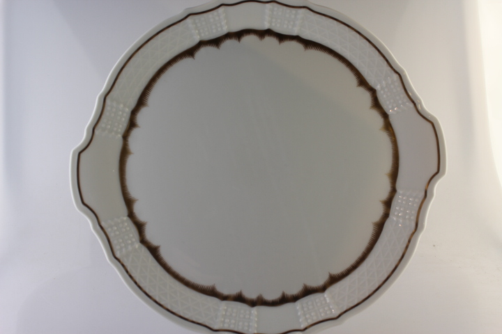 Kuchenteller mit Griffen - Heinrich/V&B - Louisenburg - Flammgold