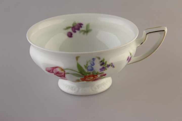 Teetasse - Rosenthal - Sommerstrauß Goldrand