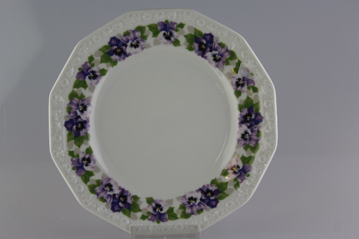 Kuchenteller Ø 21,5 cm - Rosenthal - Stiefmütterchen