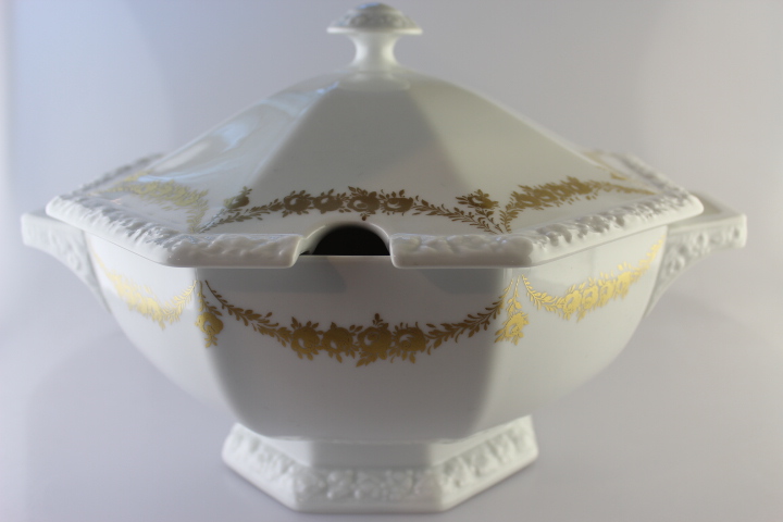 Terrine - Rosenthal - Rosenkante gold