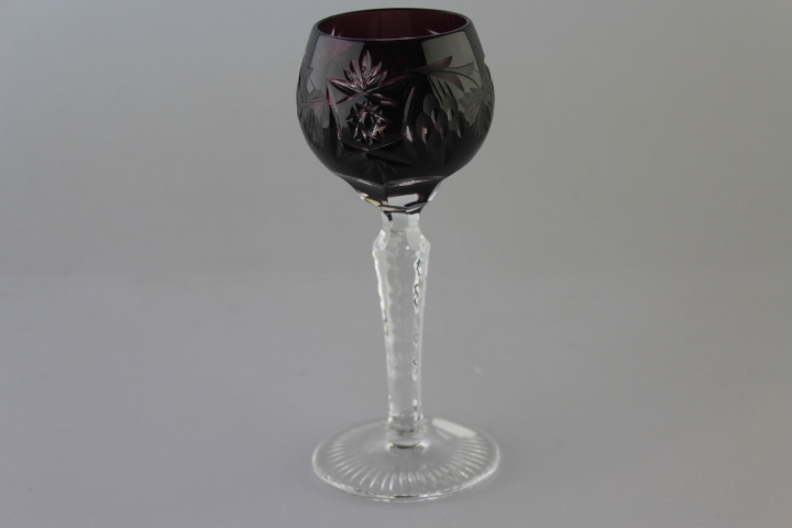 Schnapsglas - Traube - dunkel rot