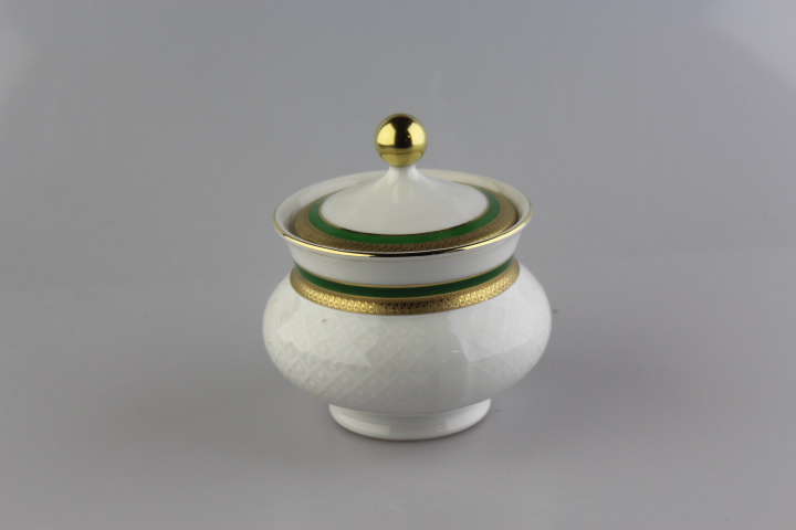Zuckerdose - Seltmann Weiden - Annabell - Grün mit Goldätzkante
