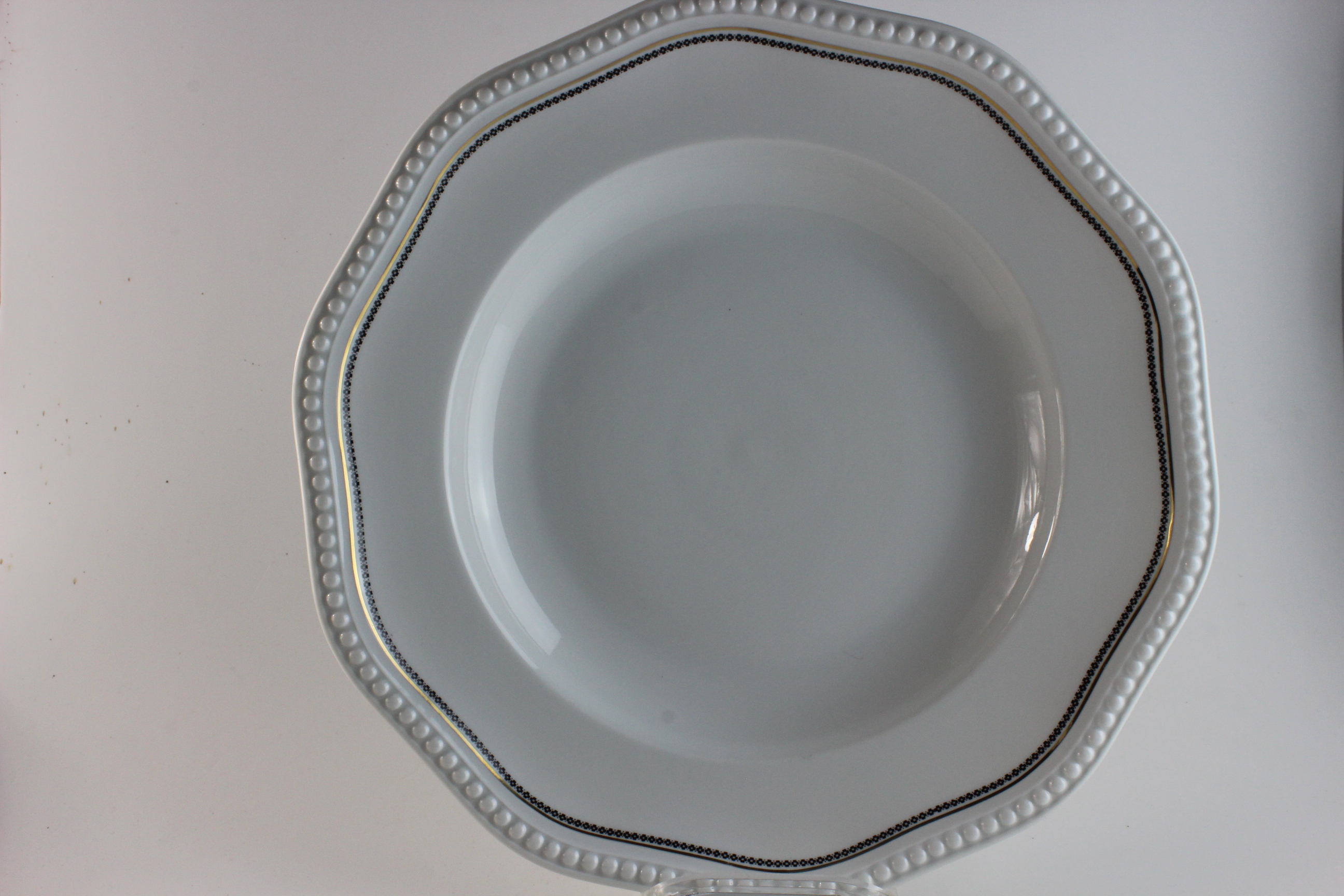 großer tiefer Teller Ø 35 cm - Rosenthal - Kreuzmuster