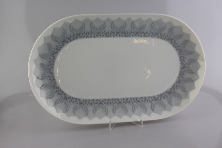Fleischplatte 33,5 cm - Rosenthal - Lotus - Madras grau