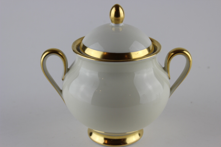 Zuckerdose groß - Fürstenberg - Goldrand 01575