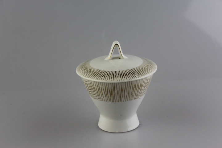 Zuckerdose - Rosenthal - Form 2000 - Linien gold