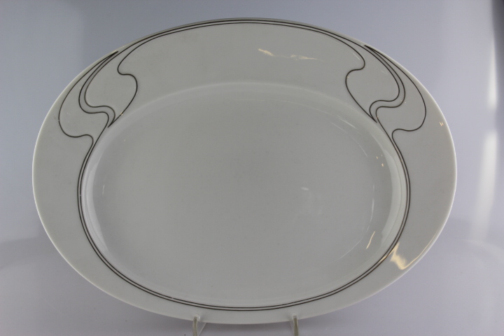 Fleischplatte 34,5 cm - Rosenthal - Asimmetria - Weißgold