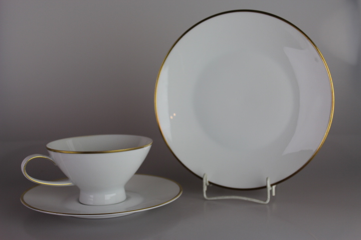 Teegedeck 3 tlg. - Rosenthal - Form 2000 - polierter Goldrand