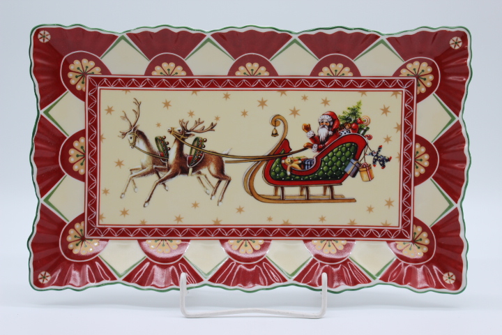 Kuchenplatte 34 cm Weihnachtsmann mit Schlitten - Villeroy & Boch - Toy`s Fantasy