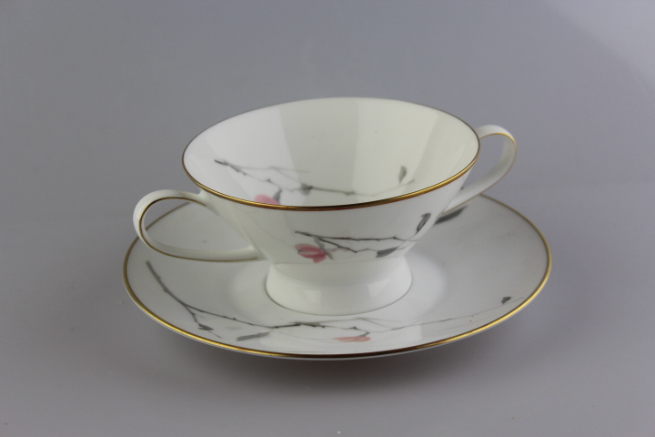 Suppentasse 2 tlg. - Rosenthal - Form 2000 - Japanischer Blütenzweig