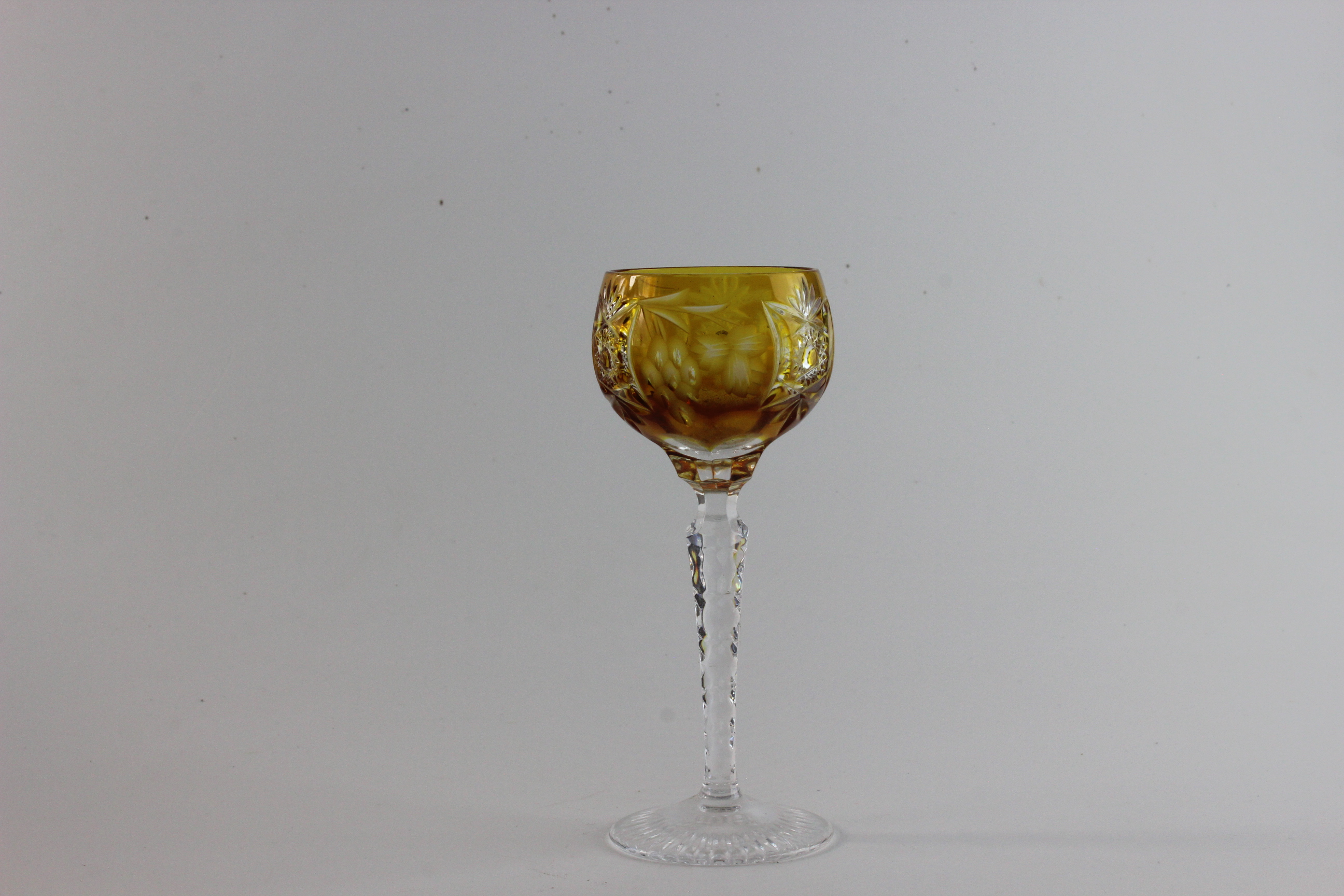 Schnapsglas groß - Traube - braun/gelb