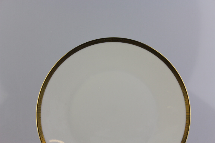 Kuchenteller Ø 19 cm - Rosenthal - Form 2000 - Goldband mit Streifen