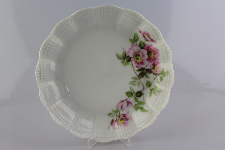 Suppenteller Ø 21 cm - Giraud Limoges - Corail - Heckenrose