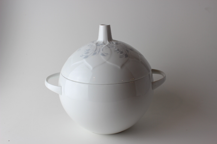 Deckelschüssel - Rosenthal - Lotus - Pergola grau