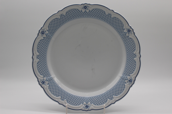 großer Kuchenteller Ø 32,3 cm (2. Wahl) - Hutschenreuther - Baronesse - Estelle blau