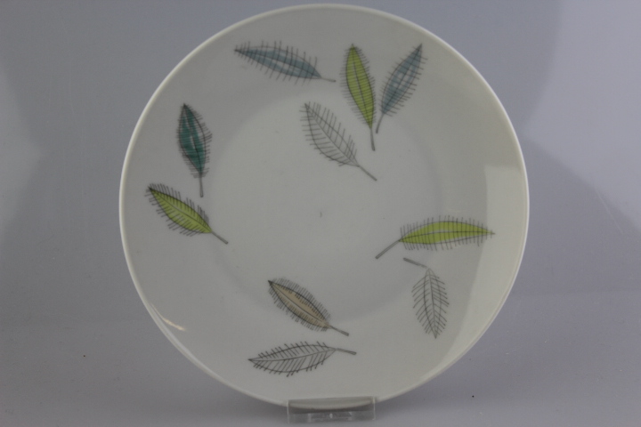 Kuchenteller - Rosenthal - Form 2000 - bunte Blätter