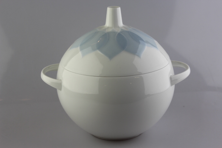 Deckelschüssel - Rosenthal - Lotus - Blau