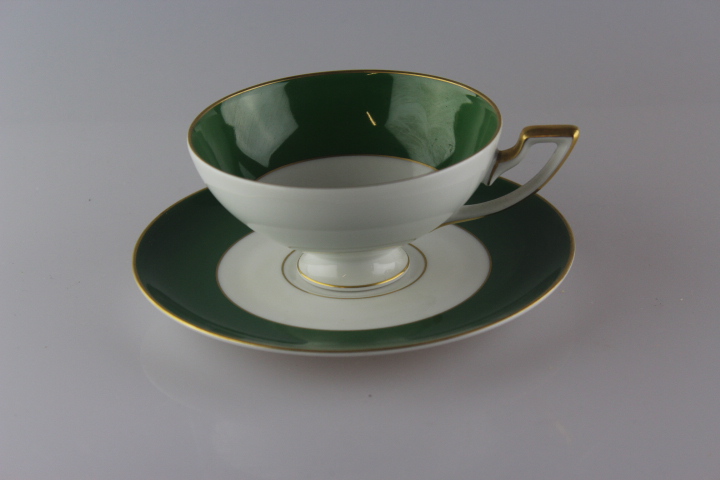 Teetasse 2 tlg. - Heinrich - Empire - Grün 19060