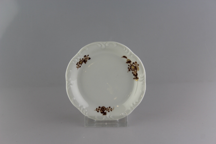 Gebäcktellerchen Ø 11,5 cm - Rosenthal - braune Blüte