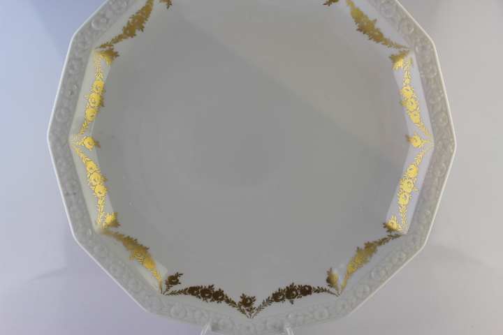Kuchenteller Ø 27,5 cm - Rosenthal - Rosenkante gold