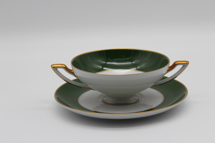 Suppentasse 2 tlg. - Heinrich - Empire - Grün 19060