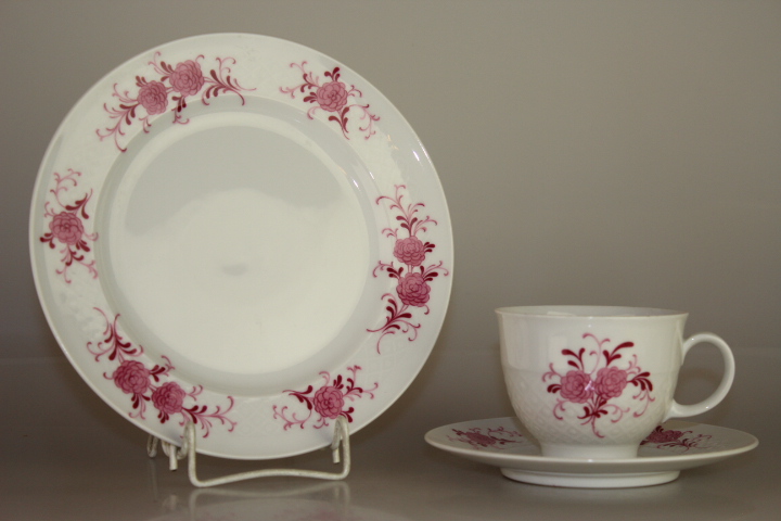 Kaffegedeck 3 tlg. - Seltmann Weiden - Rote Blüte