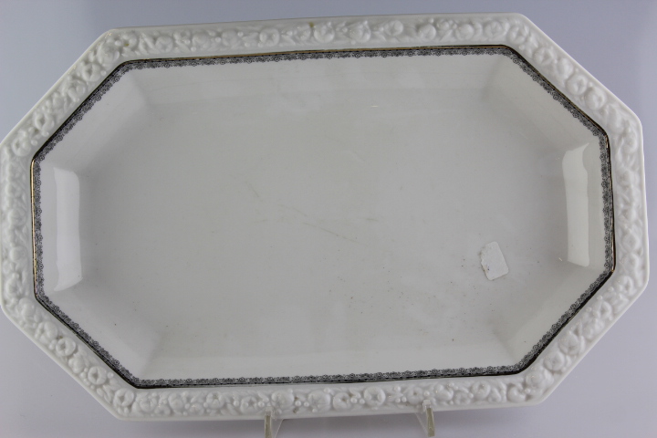 Fleischplatte - Rosenthal - Maria grau/gold