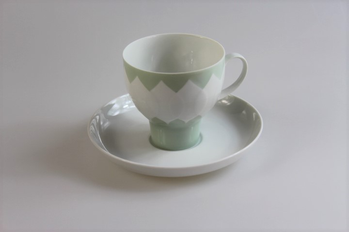 Kaffeetasse 2 tlg. - Rosenthal - Lotus - Seladon
