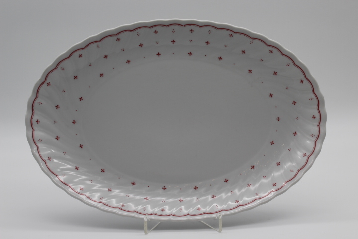 Fleischplatte 32 cm - Seltmann Weiden - Regina - Mücke rot