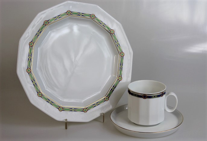 Kaffeegedeck 3 tlg. - Rosenthal - Polygon - Cordona