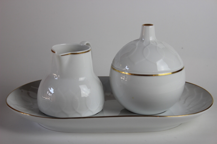 Zucker & Sahne Gedeck 3 tlg. - Rosenthal - Lotus - Goldrand