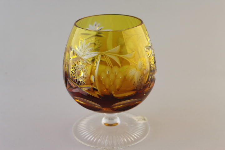 Cognacschwenker - Traube - braun/gelb