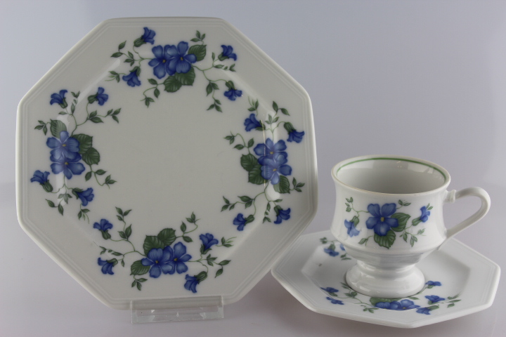 Kaffeegedeck 3 tlg. - Gallo - Leonardo - Veilchenblüten