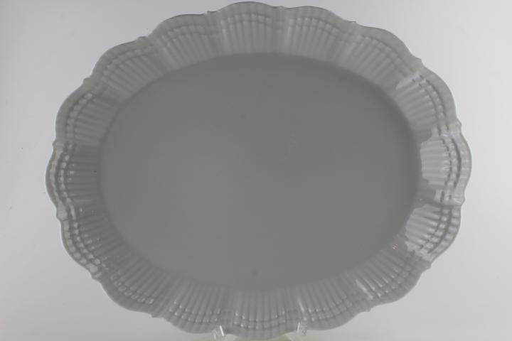 Fleischplatte 34,5 cm - Giraud Limoges - Corail - weiß