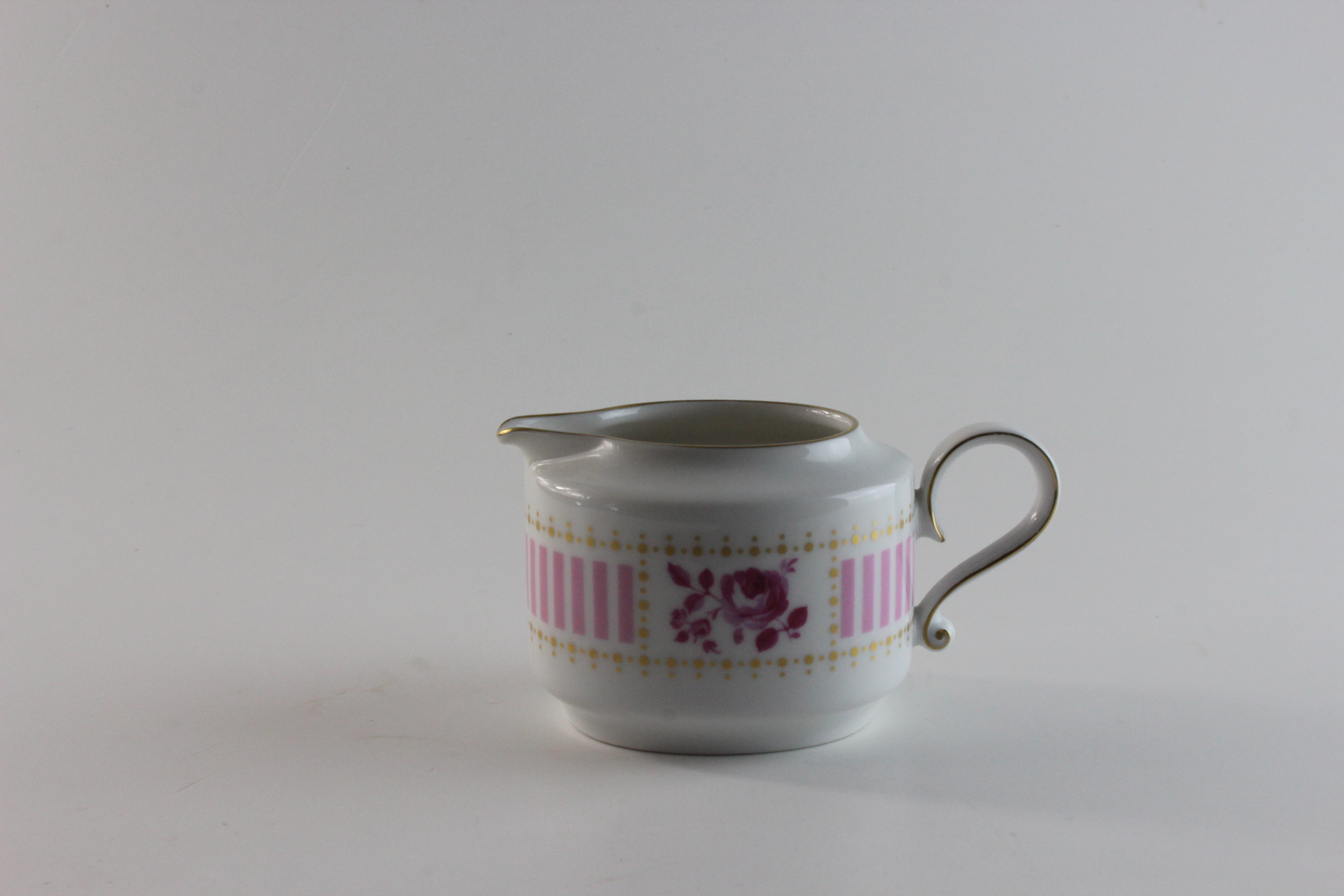 Sahnekännchen - Heinrich & Co - Rosa Rose mit Goldpunkte