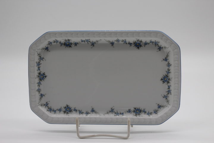 Aufschnittplatte 20,8 cm - Seltmann Weiden - Andrea - blaue Ranke