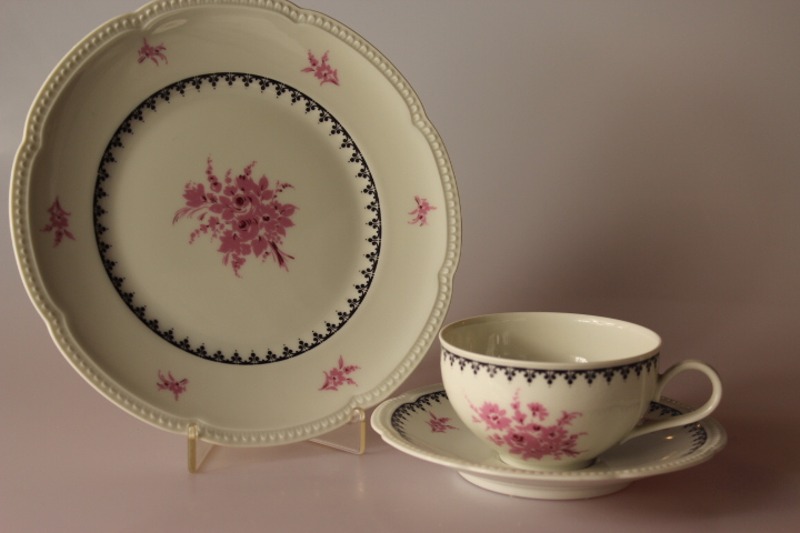 Teegedeck 3 tlg. - Heinrich - rosa Blüte