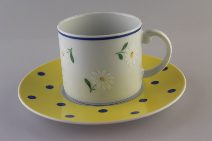 Kaffeetasse mit Untert. 2 teilig - Seltmann Weiden - Holiday - Magarite