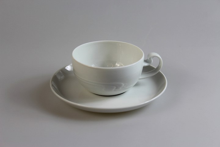 Teetasse 2 tlg. - Rosenthal - Asimmetria - Weiß