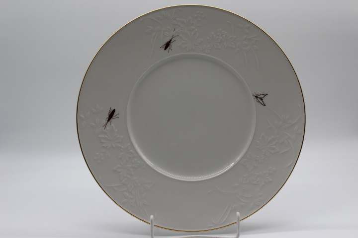 großer Teller Ø 29,5 cm - KPM Berlin - Feldblume - Feldblume auf Bord mit Insekt