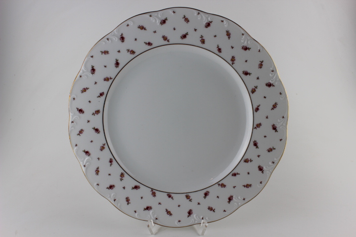Speiseteller - Rosenthal - Blütenteppich mit Goldrand