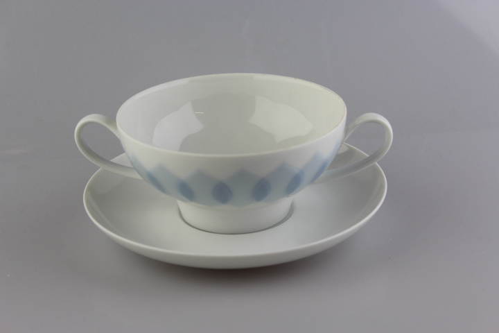 Suppentasse 2 tlg. - Rosenthal - Lotus - Blau