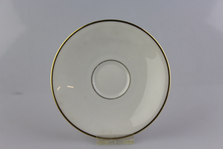 Untertasse - Heinrich - Anmut weiß mit Goldrand breit