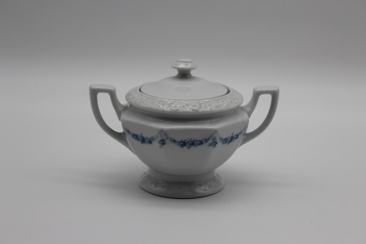 Zuckerdose - Rosenthal - Maria - Rosenkante blau