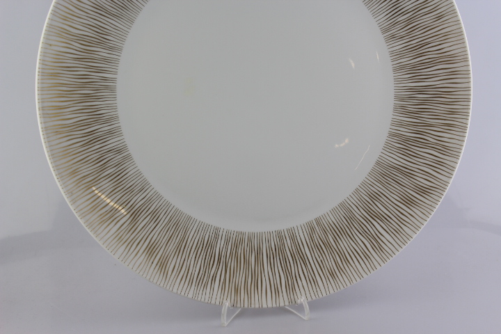 Kuchenteller Ø 32,5 cm - Rosenthal - Form 2000 - Linien gold