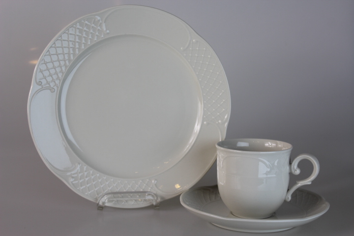 Kaffeegedeck 3 tlg. - Villeroy & Boch - Redoute weiß